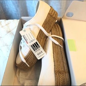 Superga White Platform Shoe